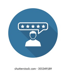 Customer Reviews Icon. Flat Design. Business Concept. Isolated Illustration.