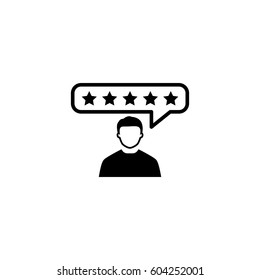 Customer Reviews Icon. Flat Design. Business Concept. Isolated Illustration