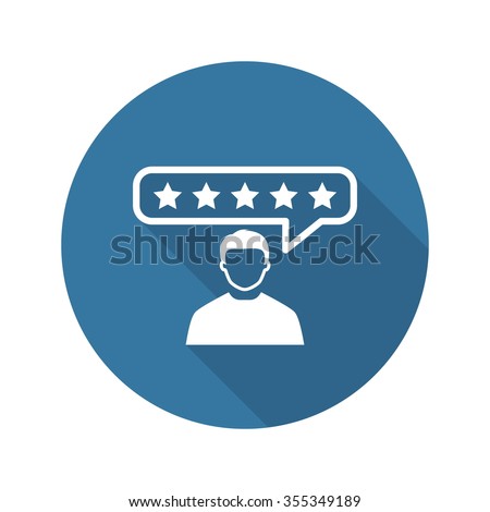 Customer Reviews Icon. Flat Design. Business Concept. Isolated Illustration.