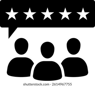 Customer Reviews Icon Glyph Vector Illustration
