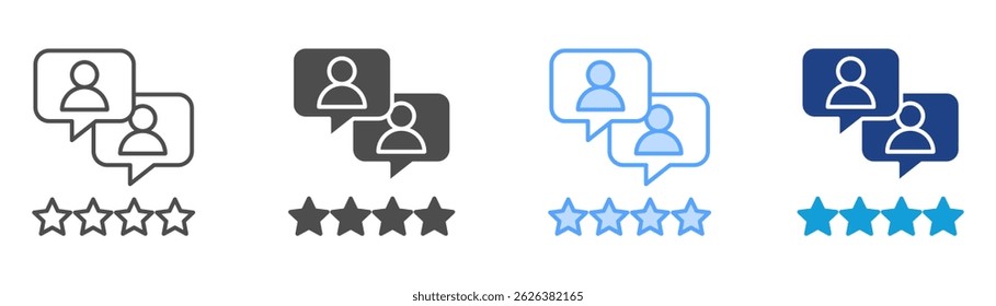 Customer Reviews Icon Set Multiple Style Collection