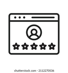 Customer Reviews icon vector image. Can also be used for Physical Fitness. Suitable for mobile apps, web apps and print media.