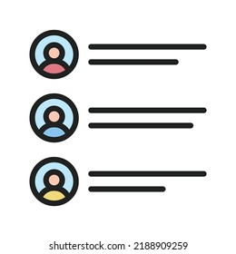 Kundenbewertungen Symbol, Vektorbild. Kann auch für die Suchmaschinenoptimierung verwendet werden. Geeignet für mobile Apps, Web-Apps und Printmedien.