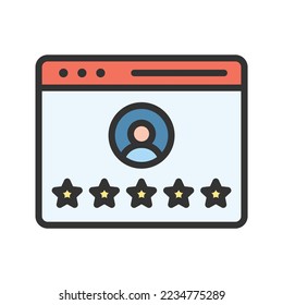 Customer Reviews icon vector image. Can also be used for Digital Marketing. Suitable for mobile apps, web apps and print media.
