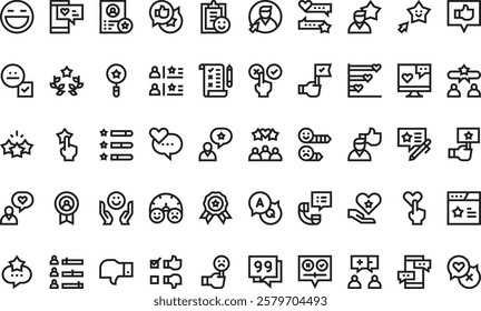 Customer reviews icons High-Quality Vector Icons Collection with Editable Stroke. Ideal for Professional and Creative Projects