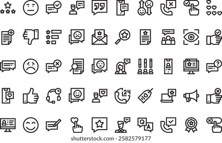 Customer reviews icons High-Quality Vector Icons Collection with Editable Stroke. Ideal for Professional and Creative Projects