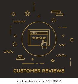 Customer Reviews Line Icon
