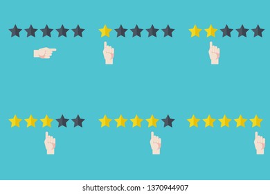 Customer reviews, rating, classification concept. Vector