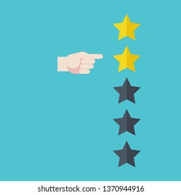 Customer reviews, rating, classification concept. Vector