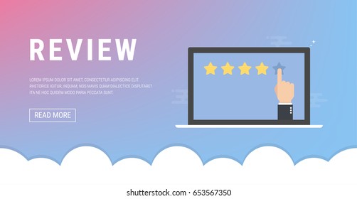 Customer reviews, rating, classification concept Vector Illustration