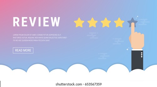 Customer reviews, rating, classification concept Vector Illustration