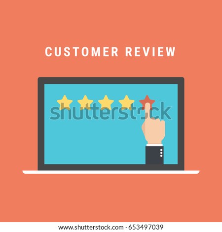 Customer reviews, rating, classification concept Vector Illustration
