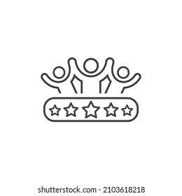 Customer reviews, rating, user feedback concept vector icon. 