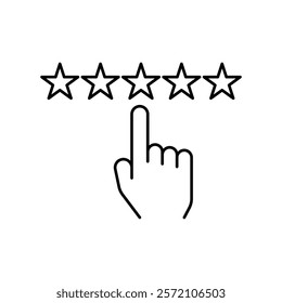 Customer reviews, rating, user feedback concept vector icon. Flat illustration on white background.