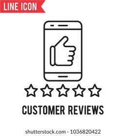 Customer reviews vector icon