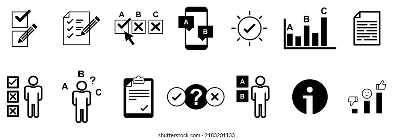 Customer reviews vector icon set. Feedback