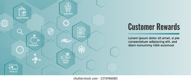Customer Rewards Icon Set & Web Header Banner Design