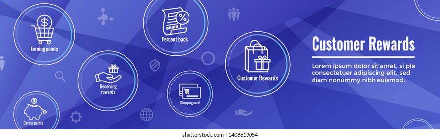 Customer Rewards Icon Set - Web Header Banner Design