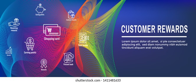 Customer Rewards Icon Set - Web Header Banner Design