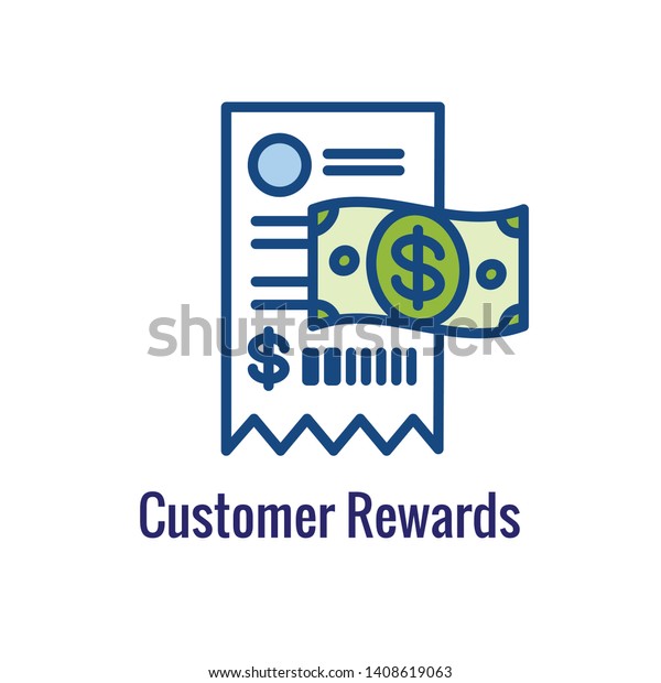 Customer Rewards Icon W Money Concept Stock Vector Royalty Free