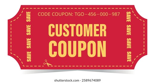 Customer sale coupon discount, save money deal, exclusive bonus for customers 