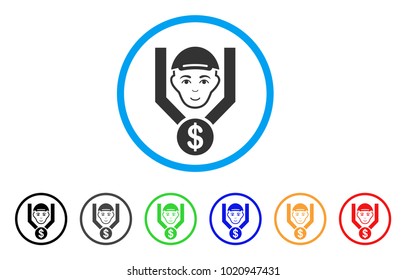 Customer Sales Filter rounded icon. Style is a flat customer sales filter grey symbol inside light blue circle with black, gray, green, blue, red, orange color versions.