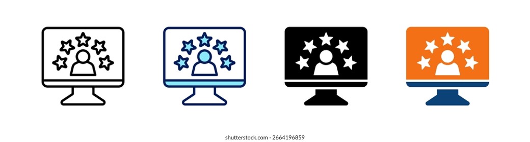 Kundenzufriedenheit All-in-One-Icon Multi-Styles Vektor-Set