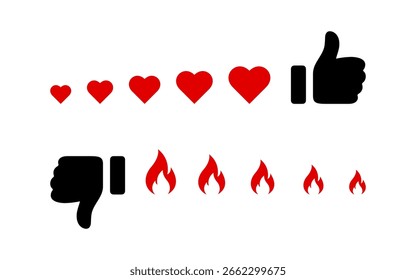 Insignias de satisfacción del Cliente. Conjunto de iconos de Comentarios y clasificación