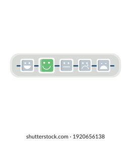 customer satisfaction bar with emojis faces measure icon vector illustration design