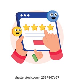 Customer Satisfaction   Concepts Style illustrations. EPS 10 File stock illustration