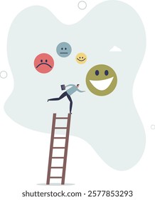 Customer satisfaction, feedback or appreciation rating, positive score or good quality service, customer experience vote concept.flat characters.