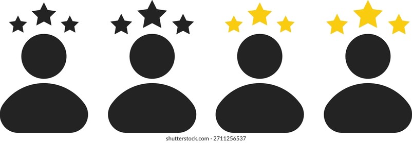 colección de iconos de satisfacción, Comentarios y calificación de Clientes. Conjunto de símbolos de revisión de la experiencia del usuario