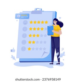 Customer satisfaction feedback survey vector illustration