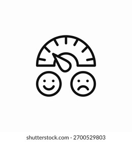 Vector de signo de icono de indicador de satisfacción del Cliente