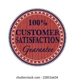 customer satisfaction grunge stamp with on vector illustration