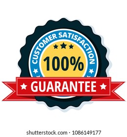Customer Satisfaction Guarantee label illustration