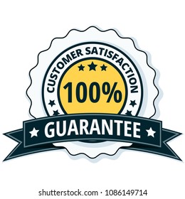 Customer Satisfaction Guarantee label illustration