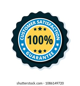 Customer Satisfaction Guarantee label illustration
