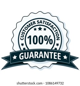 Customer Satisfaction Guarantee label illustration