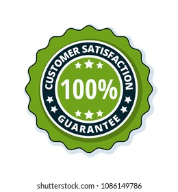 Customer Satisfaction Guarantee label illustration