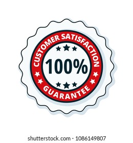 Customer Satisfaction Guarantee label illustration