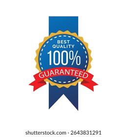 Customer satisfaction guaranteed golden badge 
