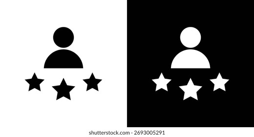 Customer satisfaction icon. The black silhouette vector