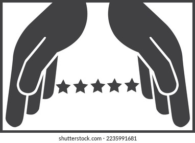 Customer satisfaction icon, client satisfaction icon black vector