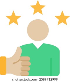 Customer Satisfaction Icon Element for Design