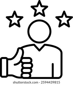 Customer Satisfaction Icon Element for Design