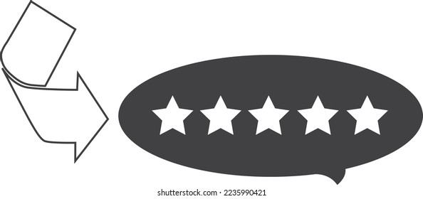 Customer satisfaction icon, feedback icon black vector