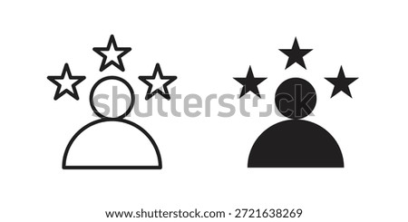 Customer satisfaction icon in filled, thin line, stroke style for website and apps