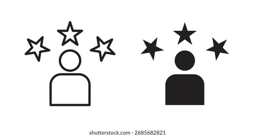 Logotipo blanco y negro plano del icono de la satisfacción del Cliente