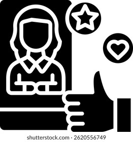 Customer Satisfaction Icon Glyph Vector Illustration